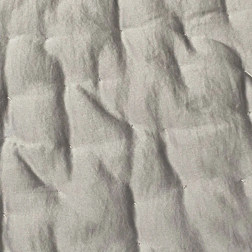 Restoration Hardware Hand Cross Stitch Velvet Toddler Quilt Gray Baby & Child